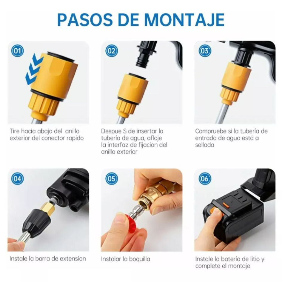 ¡Revoluciona tu limpieza! Hidrolavadora Portátil Ultra Potente – Compacta, Versátil y Lista para Cualquier Reto